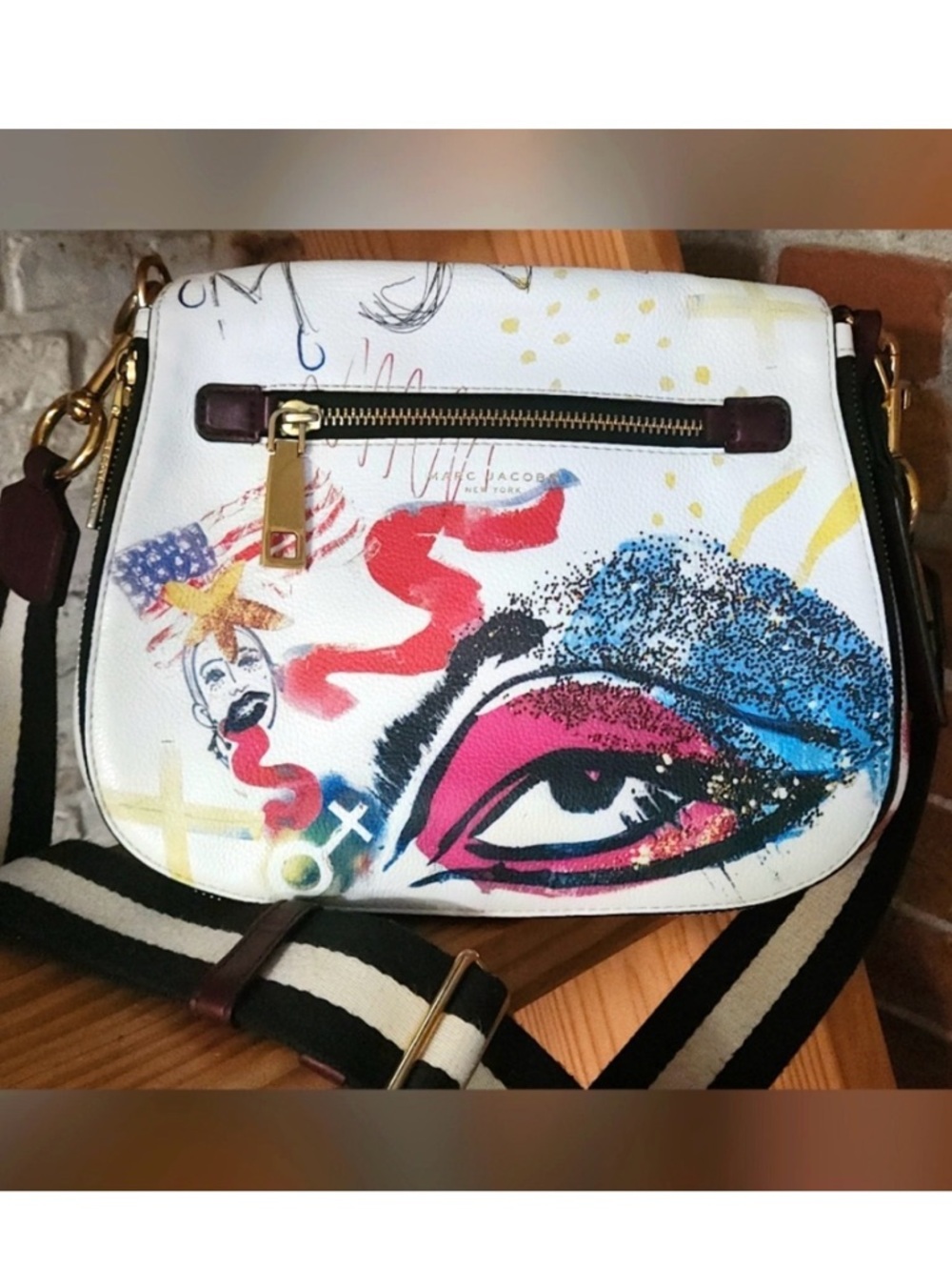 Marc Jacobs Collage Print Crossbody Gotham leather crossbody bag